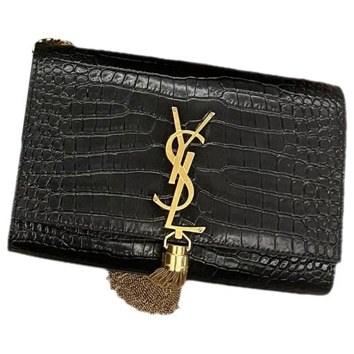 Leather clutch bag