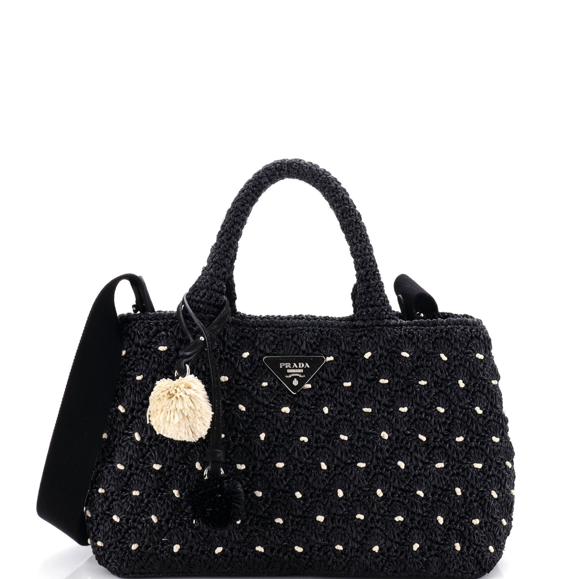 Canapa Convertible Tote Raffia Crochet Small