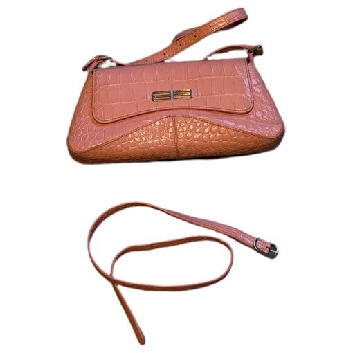 Leather clutch bag