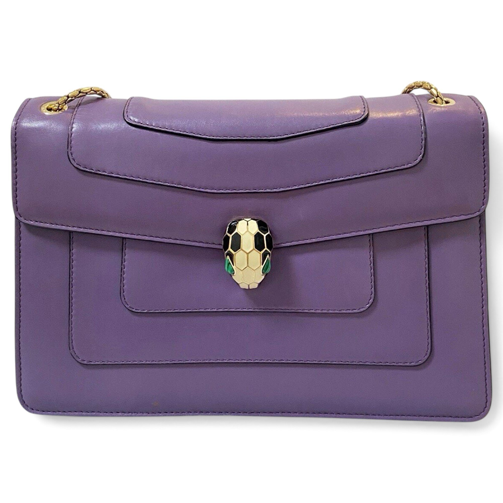 Serpenti leather handbag