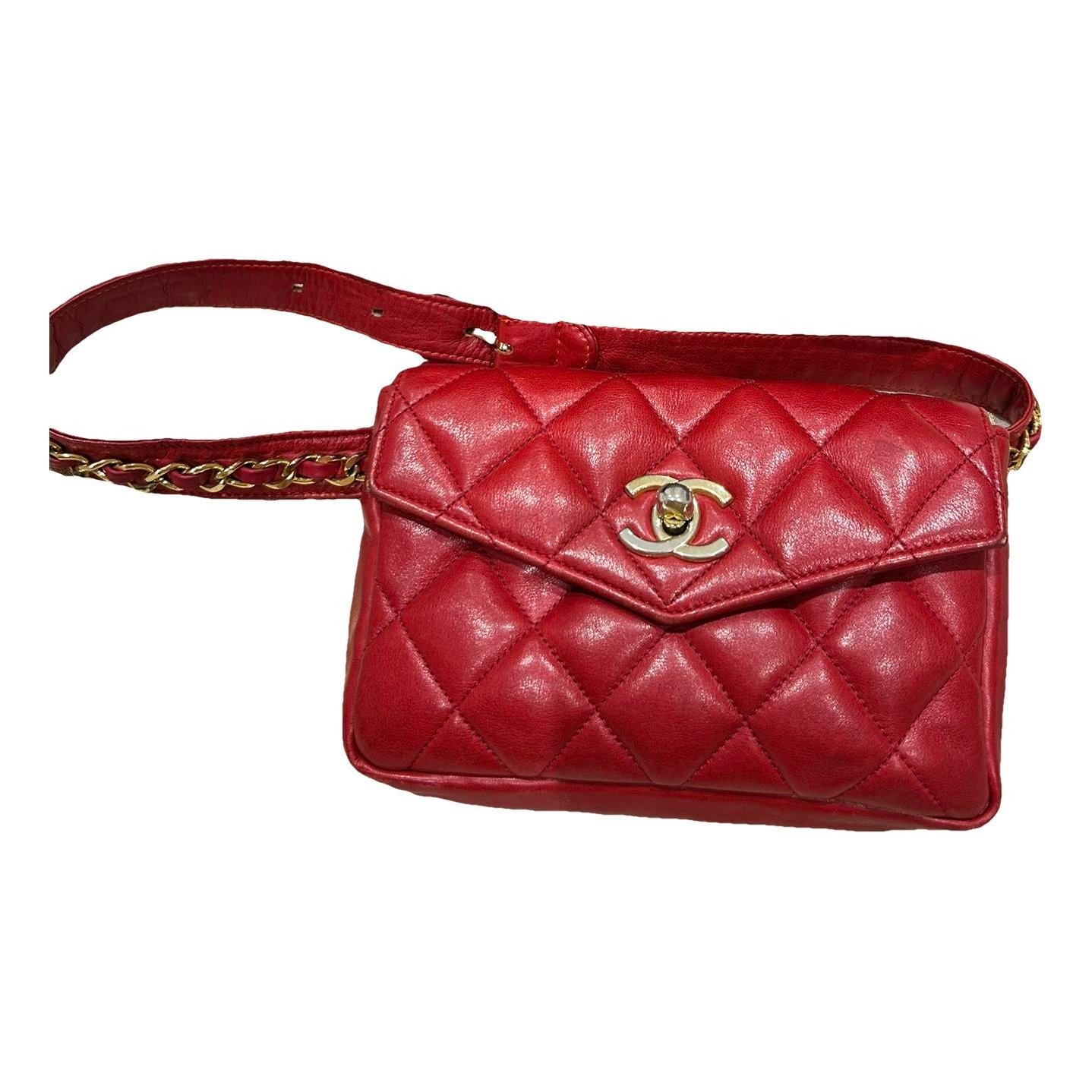 Leather clutch bag