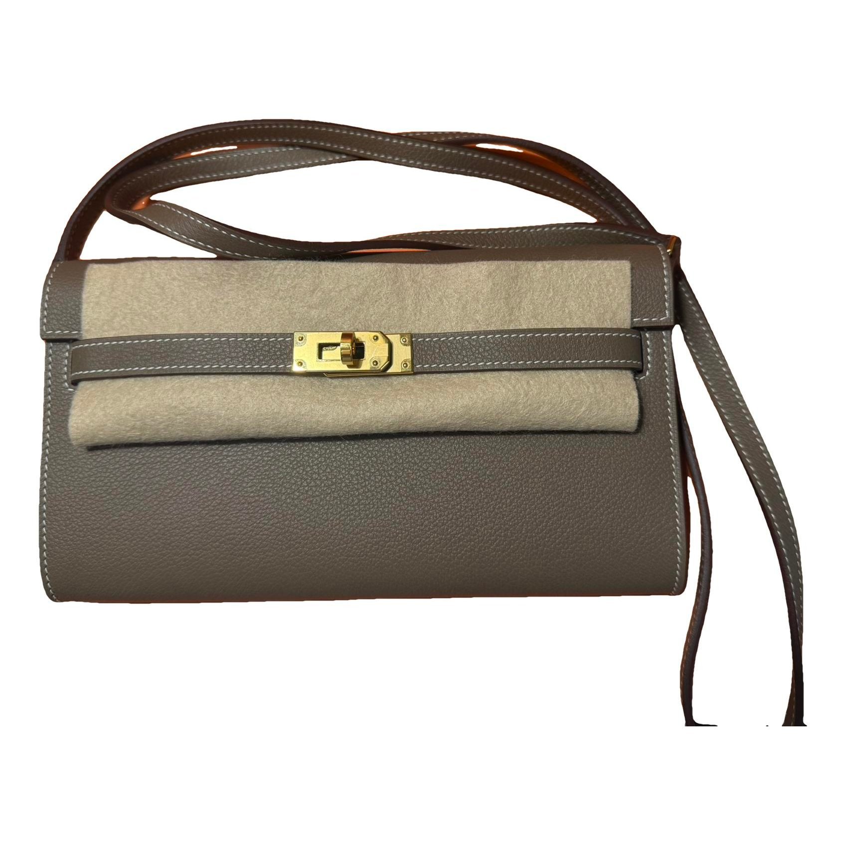Hermes Kelly Handbag Etoupe Epsom Leather