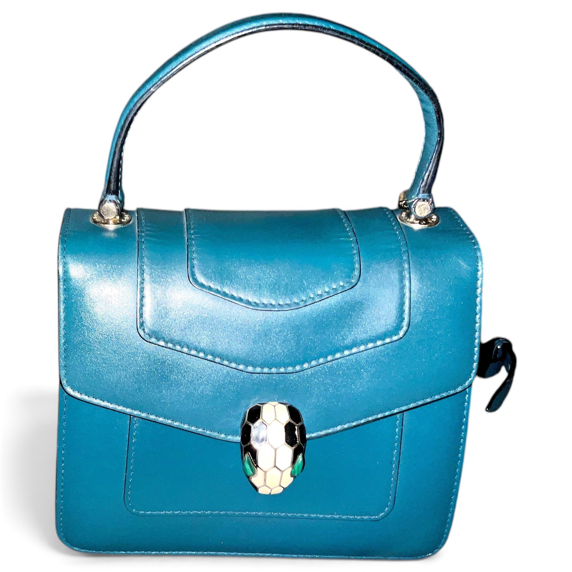 Serpenti leather handbag