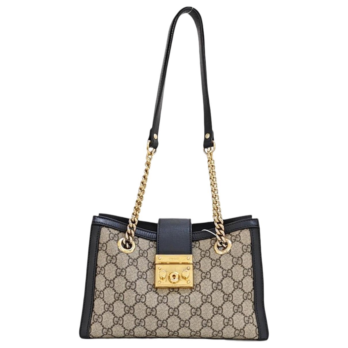 Padlock leather handbag