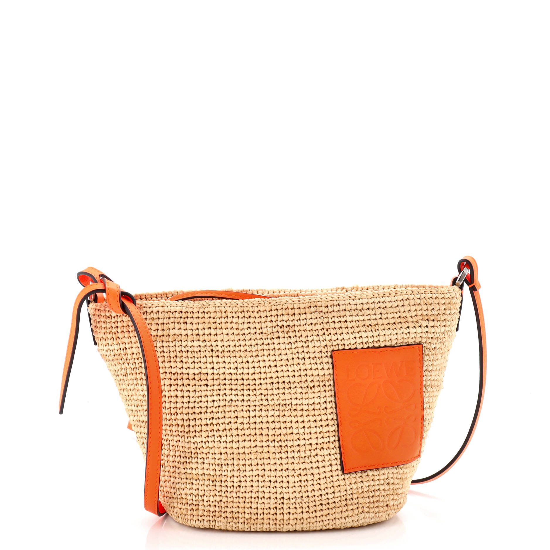 Loewe Pochette Woven Raffia