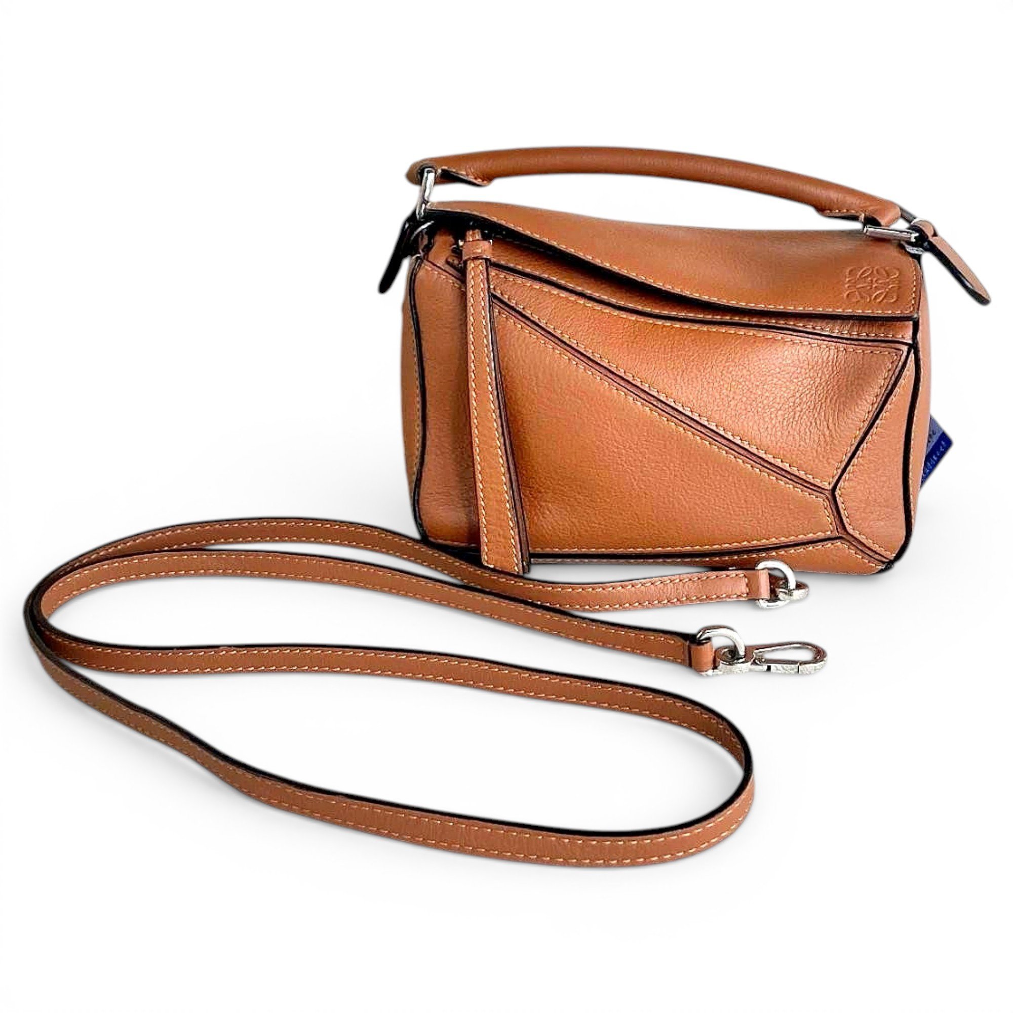 Puzzle leather mini bag