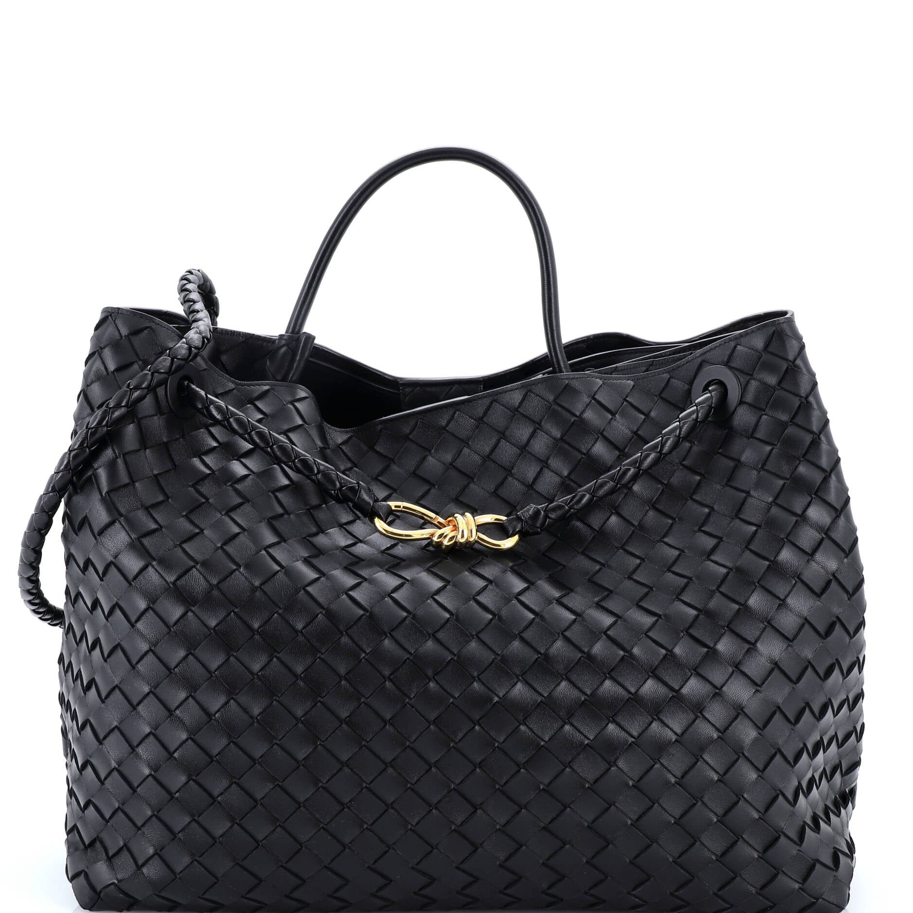 Bottega Veneta Andiamo Top Handle Bag Intrecciato Nappa Large