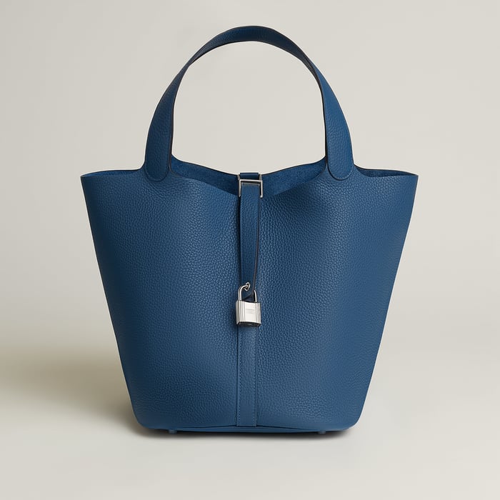 Bleu Tie Picotin Lock 26 Bag