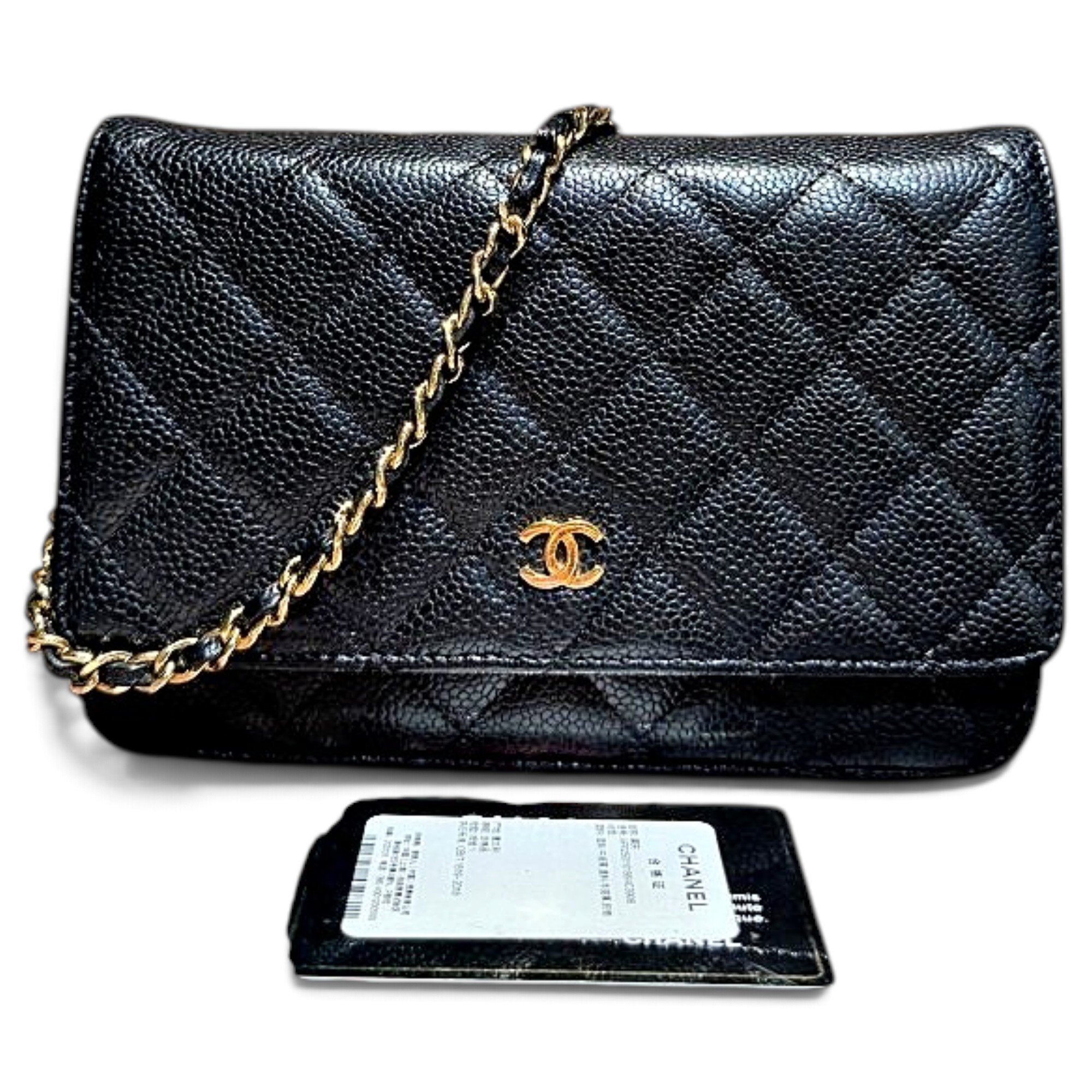 Wallet On Chain leather handbag