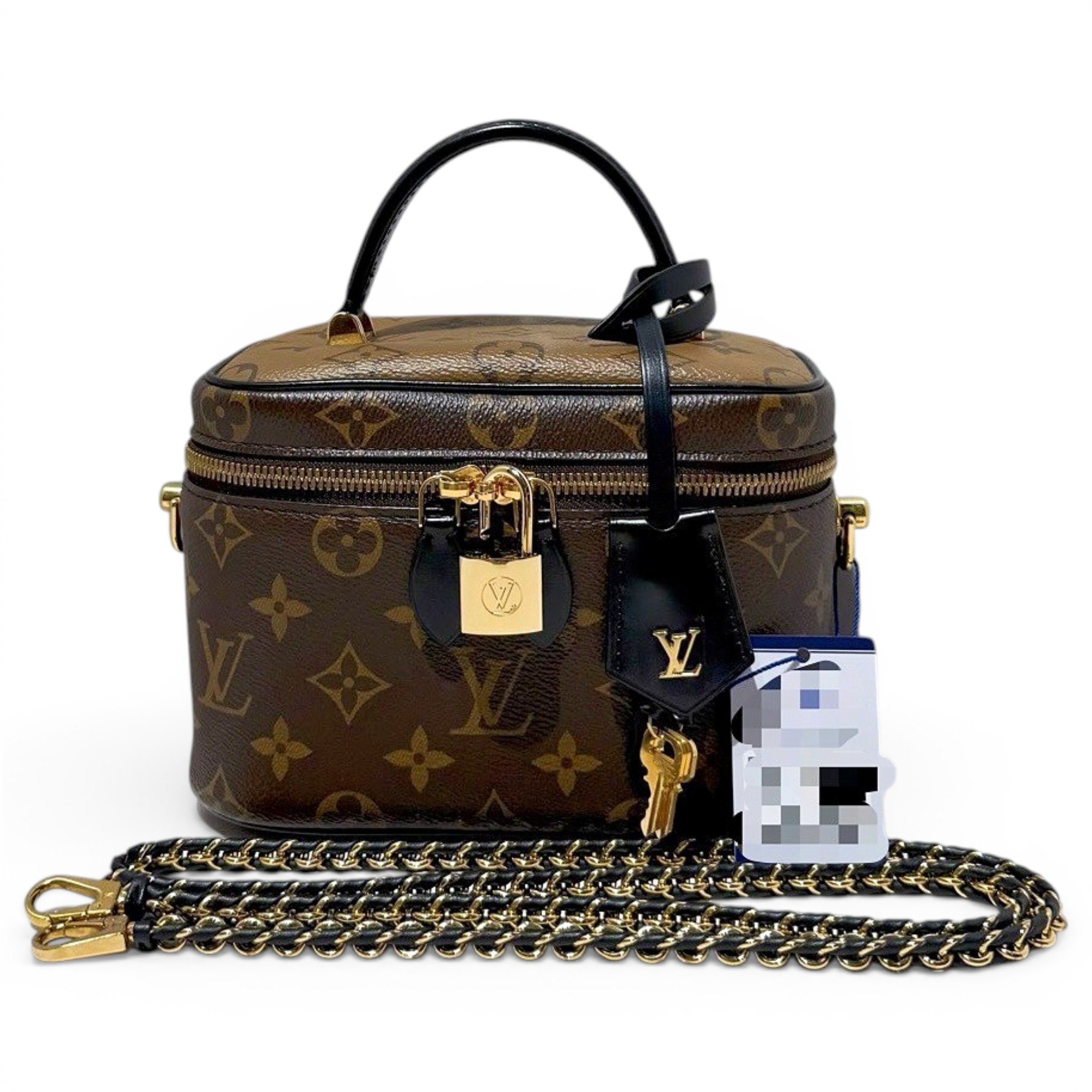 Vanity leather handbag