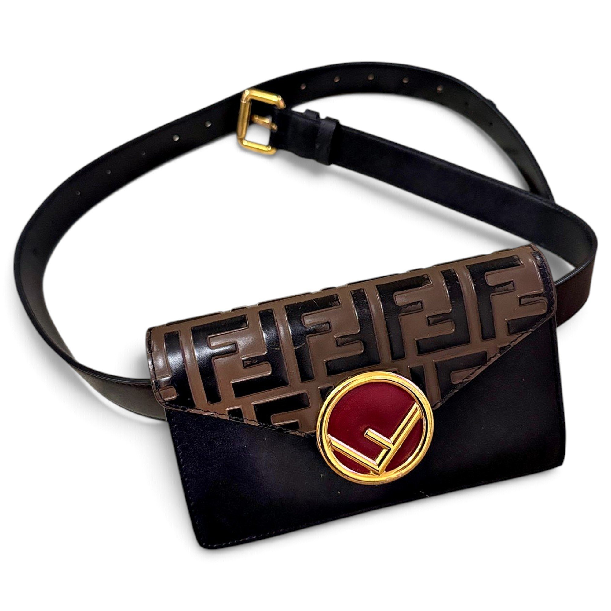 Leather clutch bag