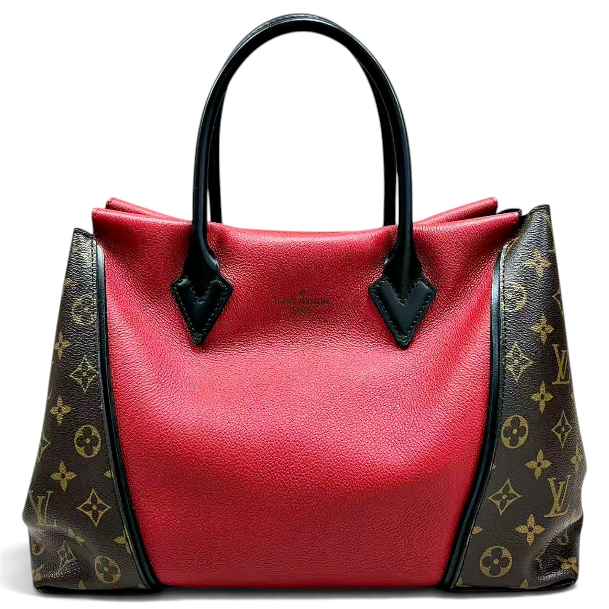 Tote V leather handbag