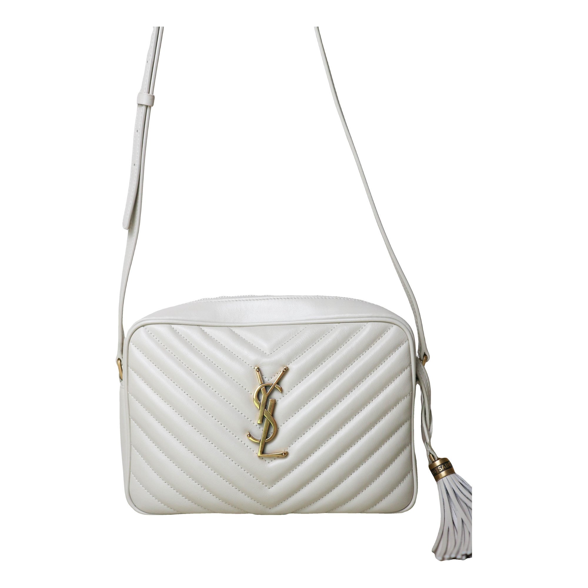 Camera Lou leather crossbody bag