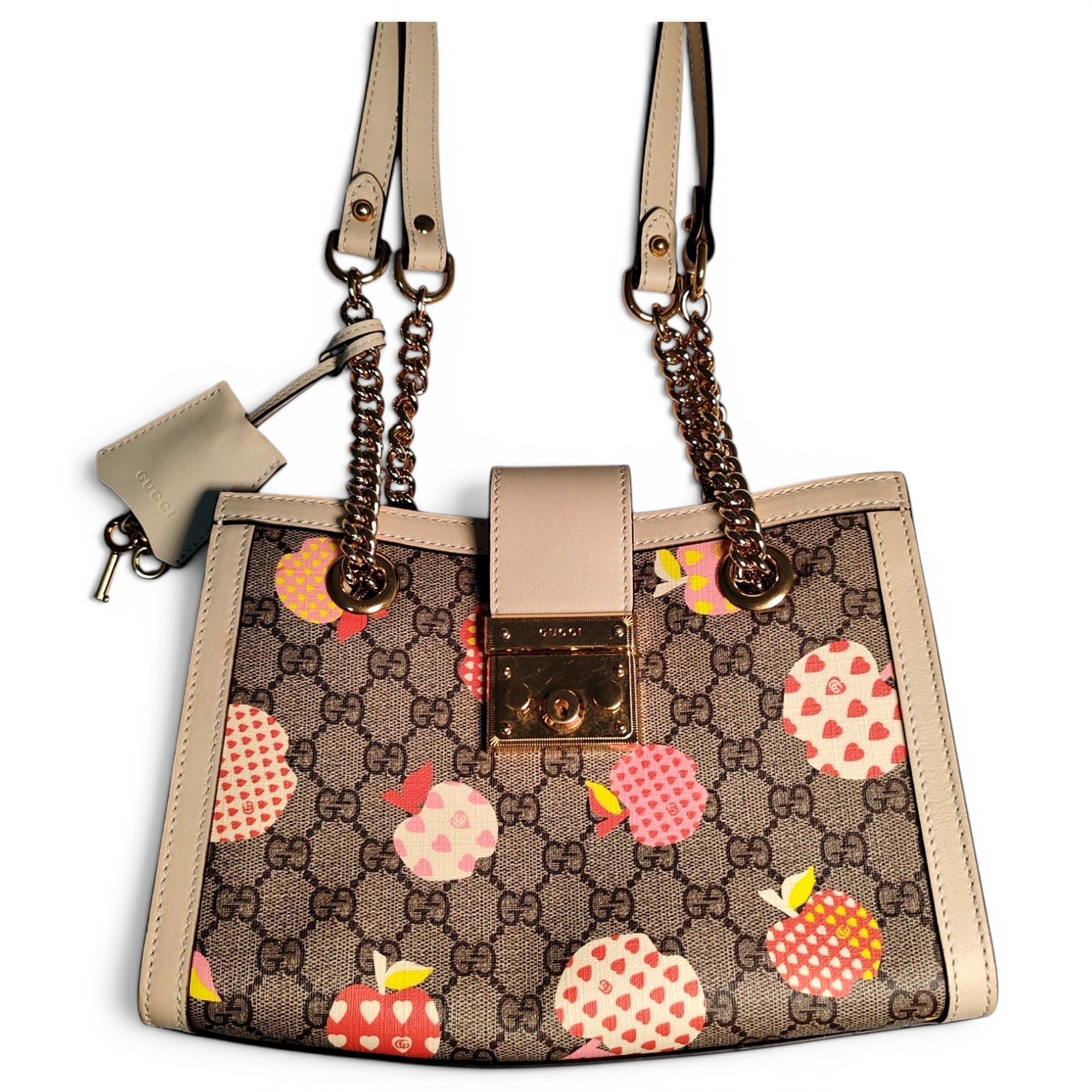 Padlock leather handbag