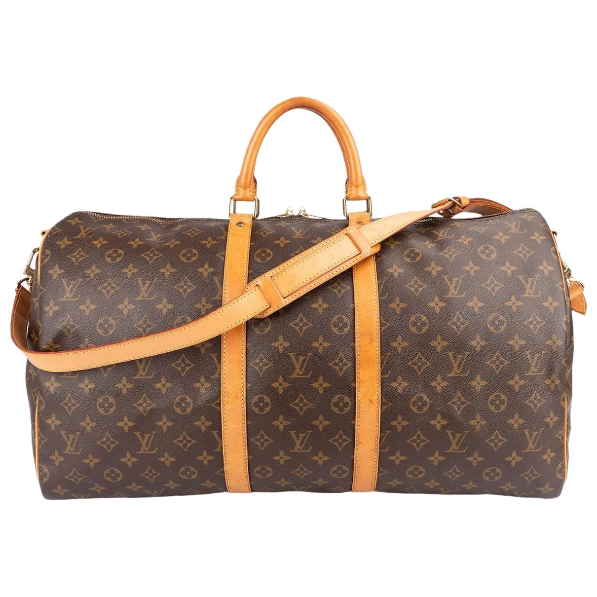 Keepall leather travel bag