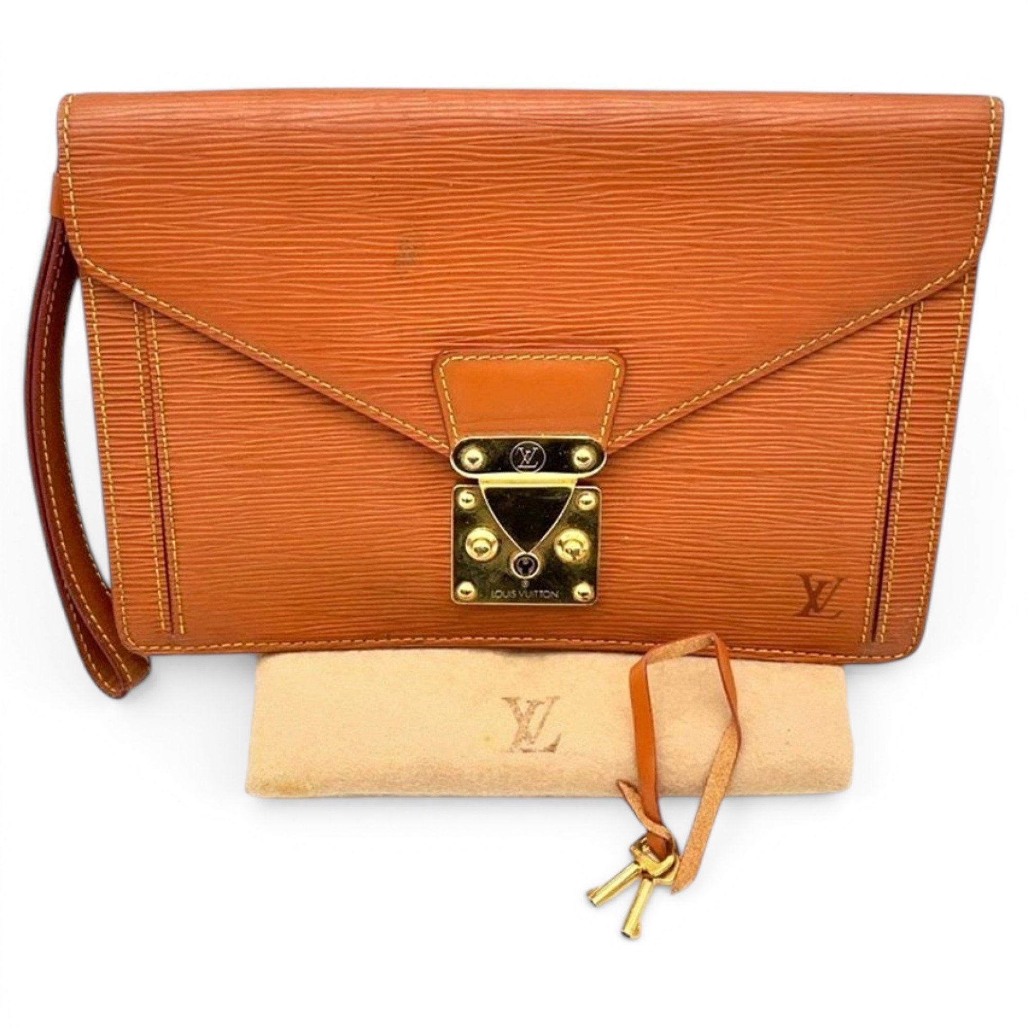 Sellier leather clutch bag