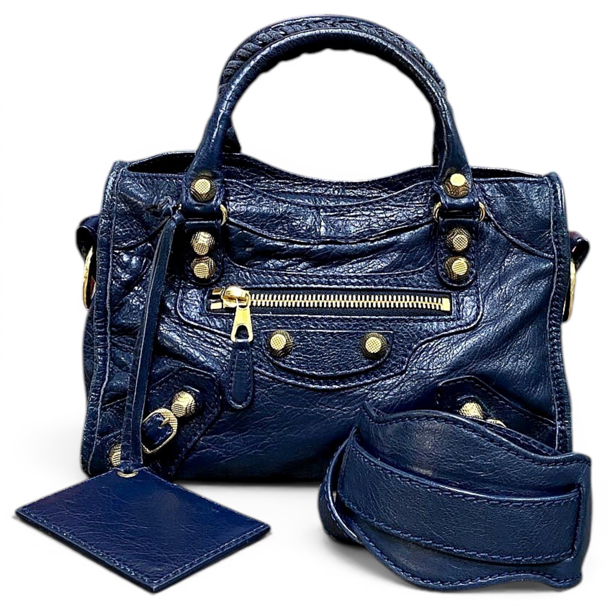 City leather handbag
