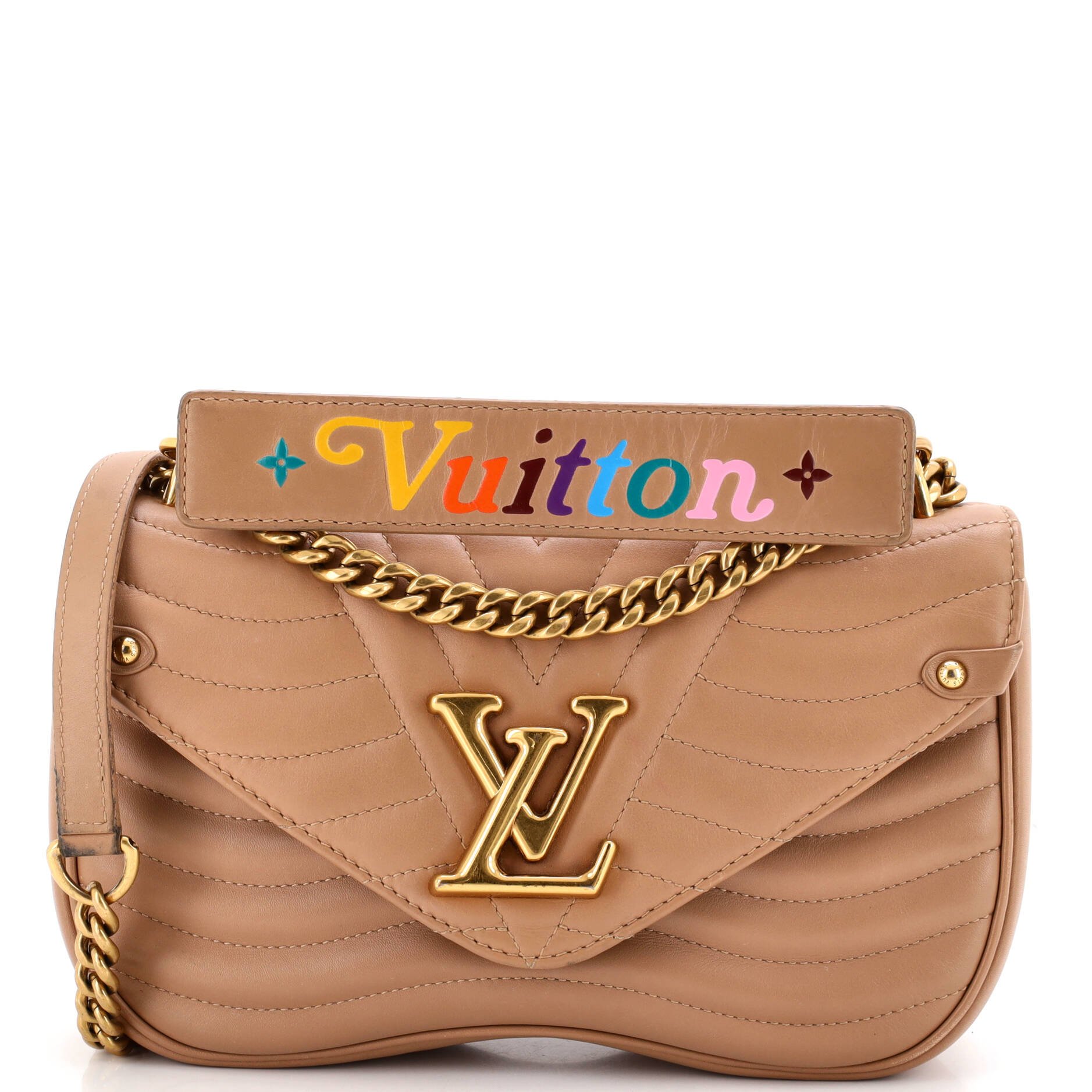 New Wave Chain Bag Quilted Leather MM
