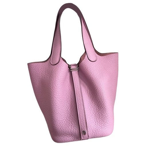 Picotin leather tote
