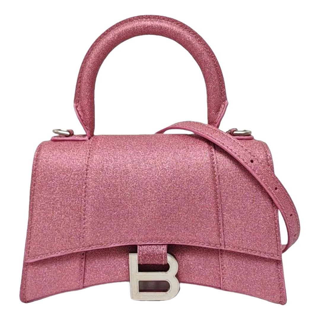 Hourglass glitter mini bag