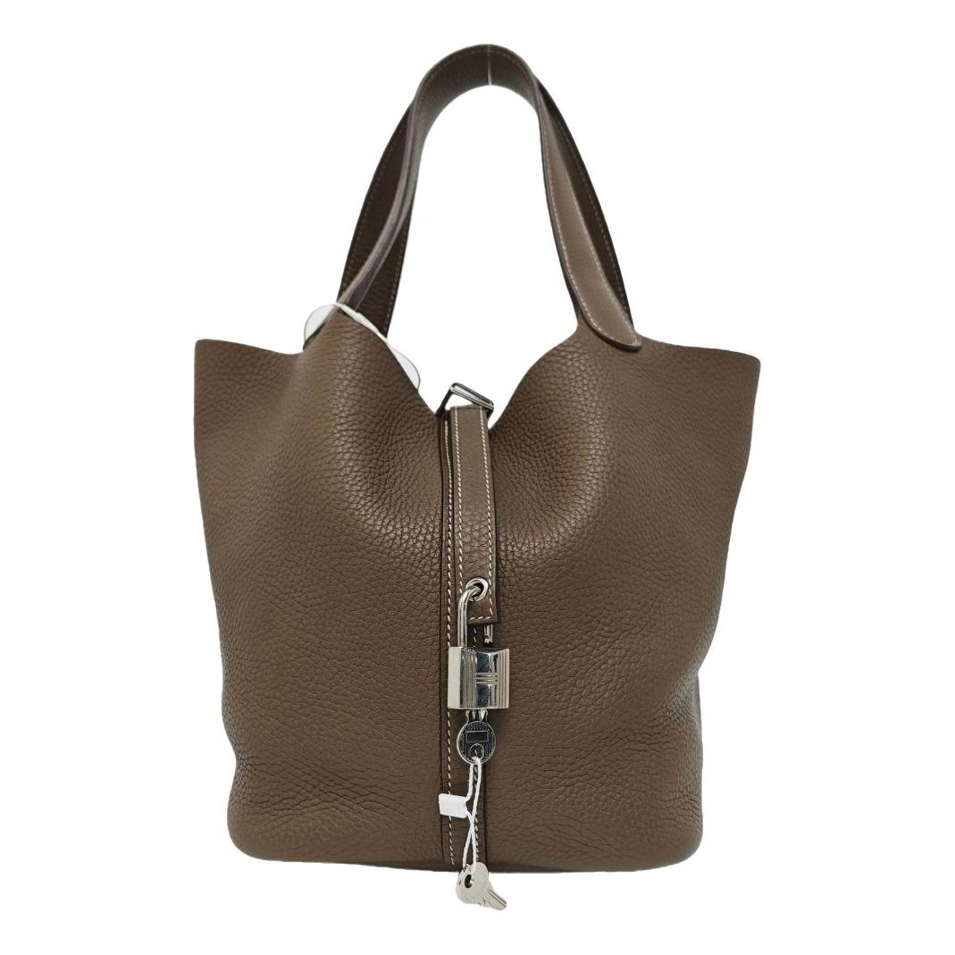 Picotin leather tote