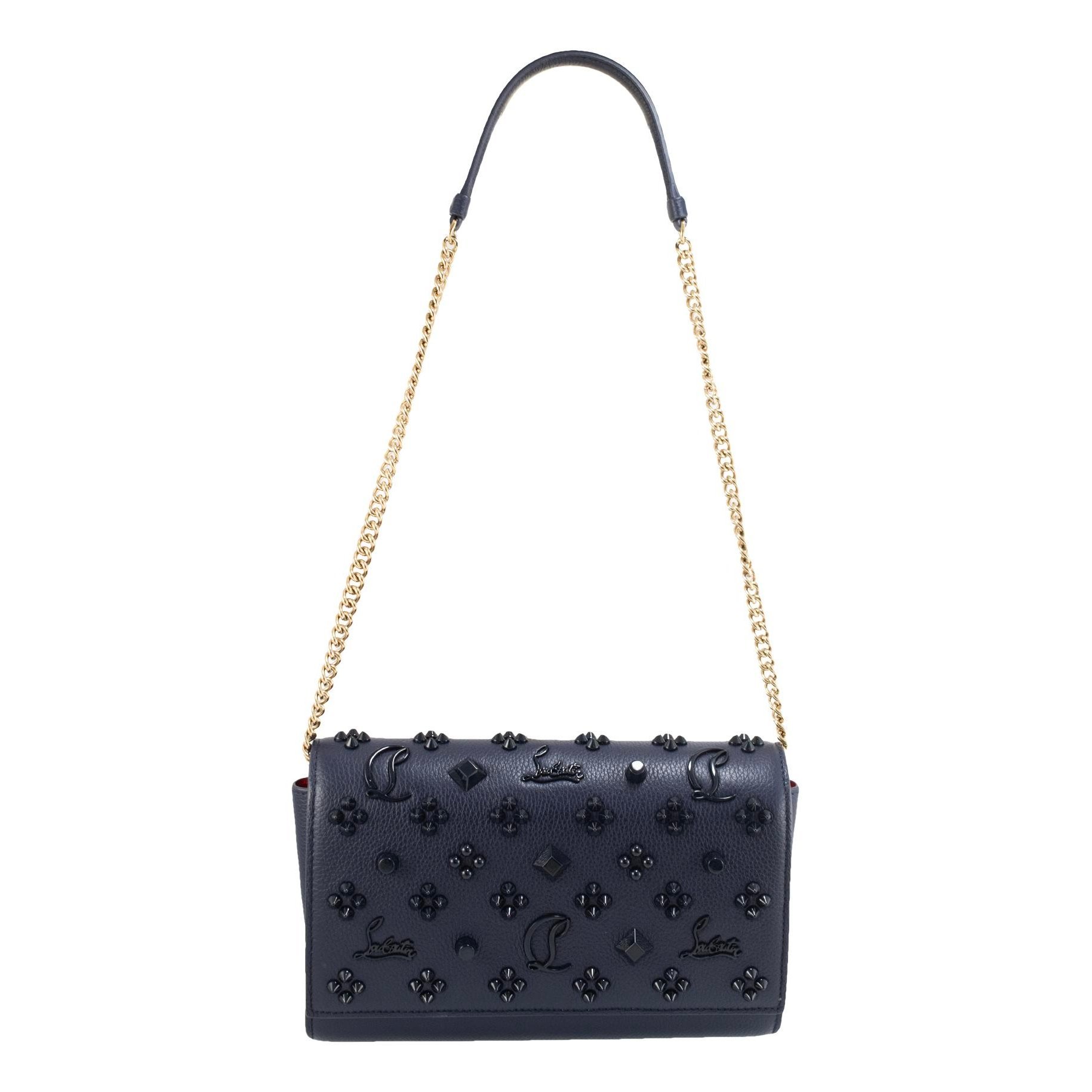 Leather clutch bag