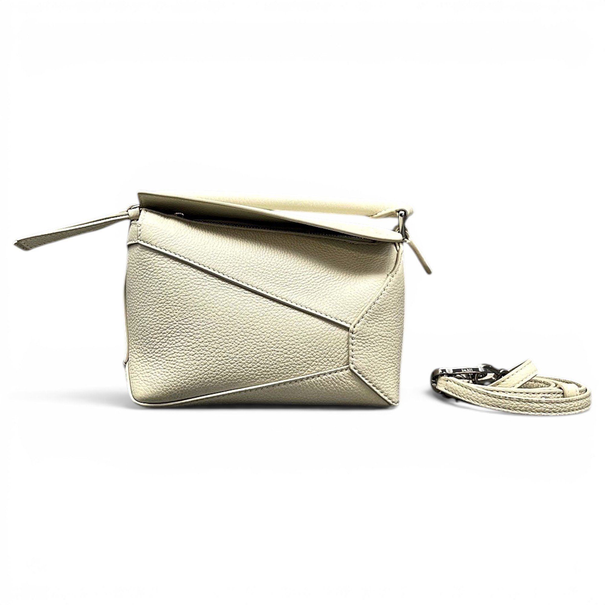 Puzzle leather handbag