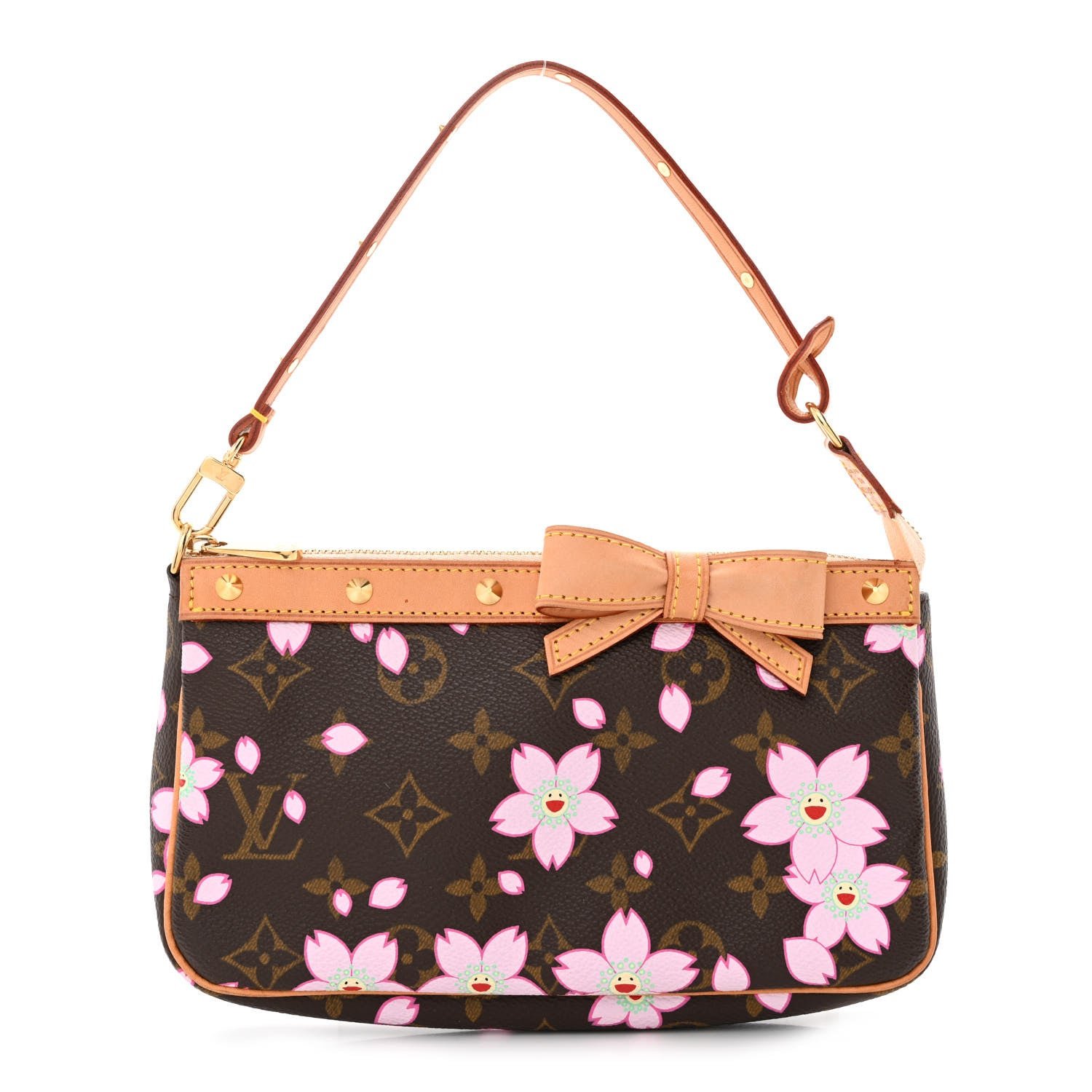 Louis Vuitton Monogram Cherry Blossom Pochette Accessories Brown