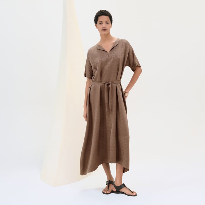 "Mosaique" belted caftan