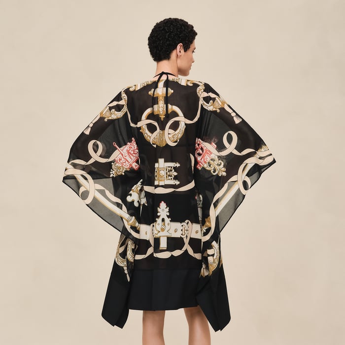 Noir "Ferronnerie Remix" Beach Caftan