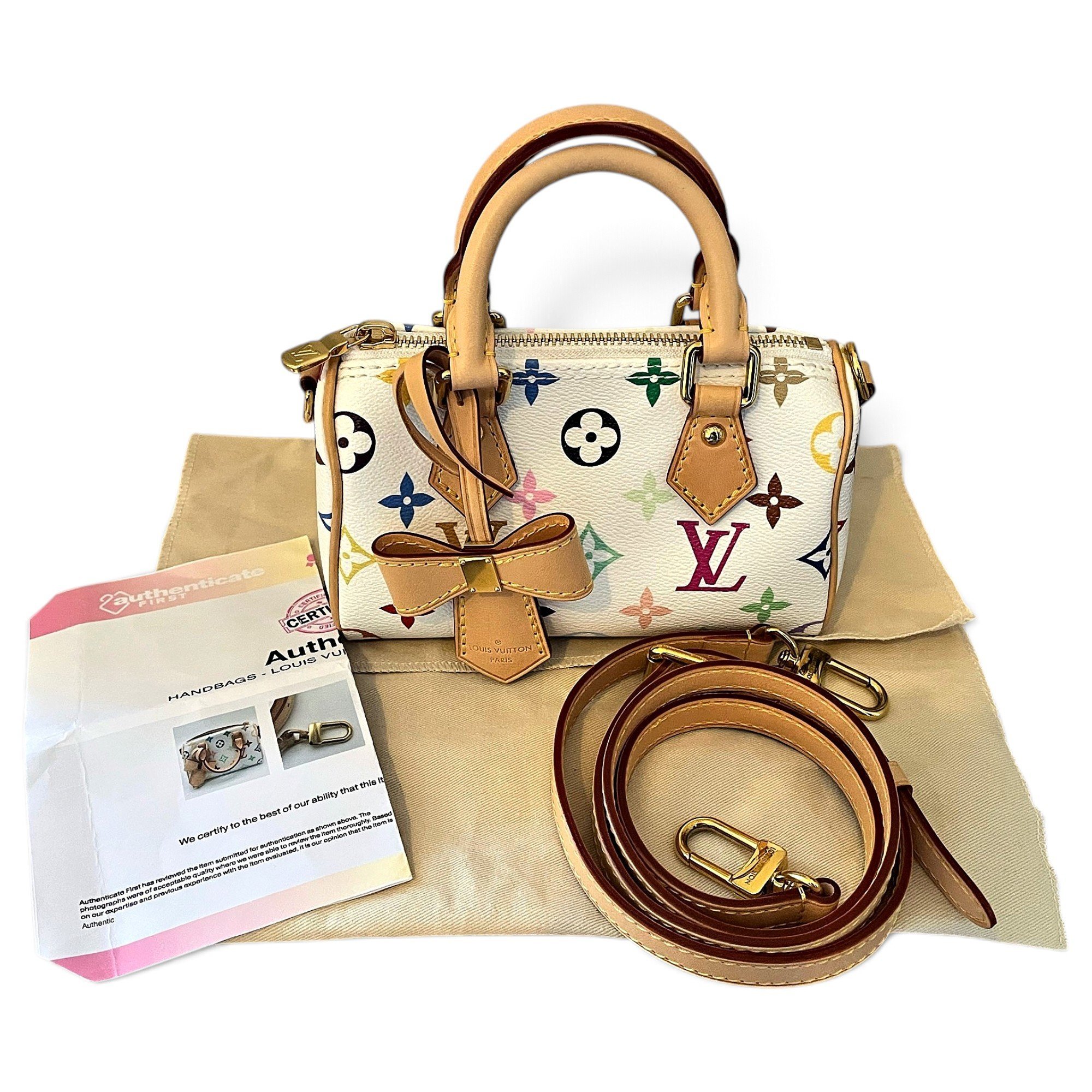 Louis Vuitton Speedy Bandoulière cloth crossbody bag