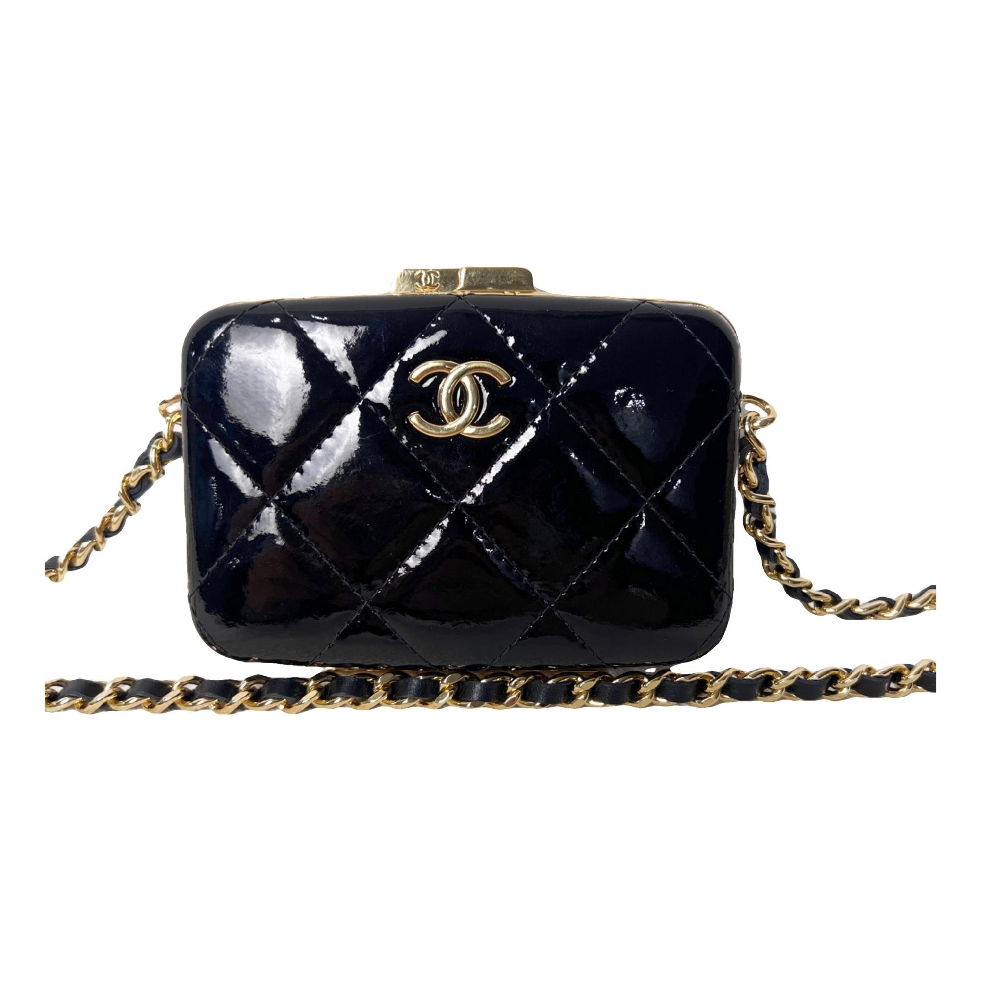 Trendy CC Vanity patent leather handbag
