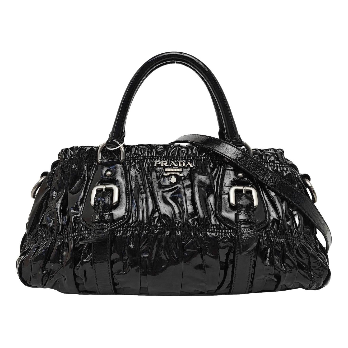 Patent leather handbag