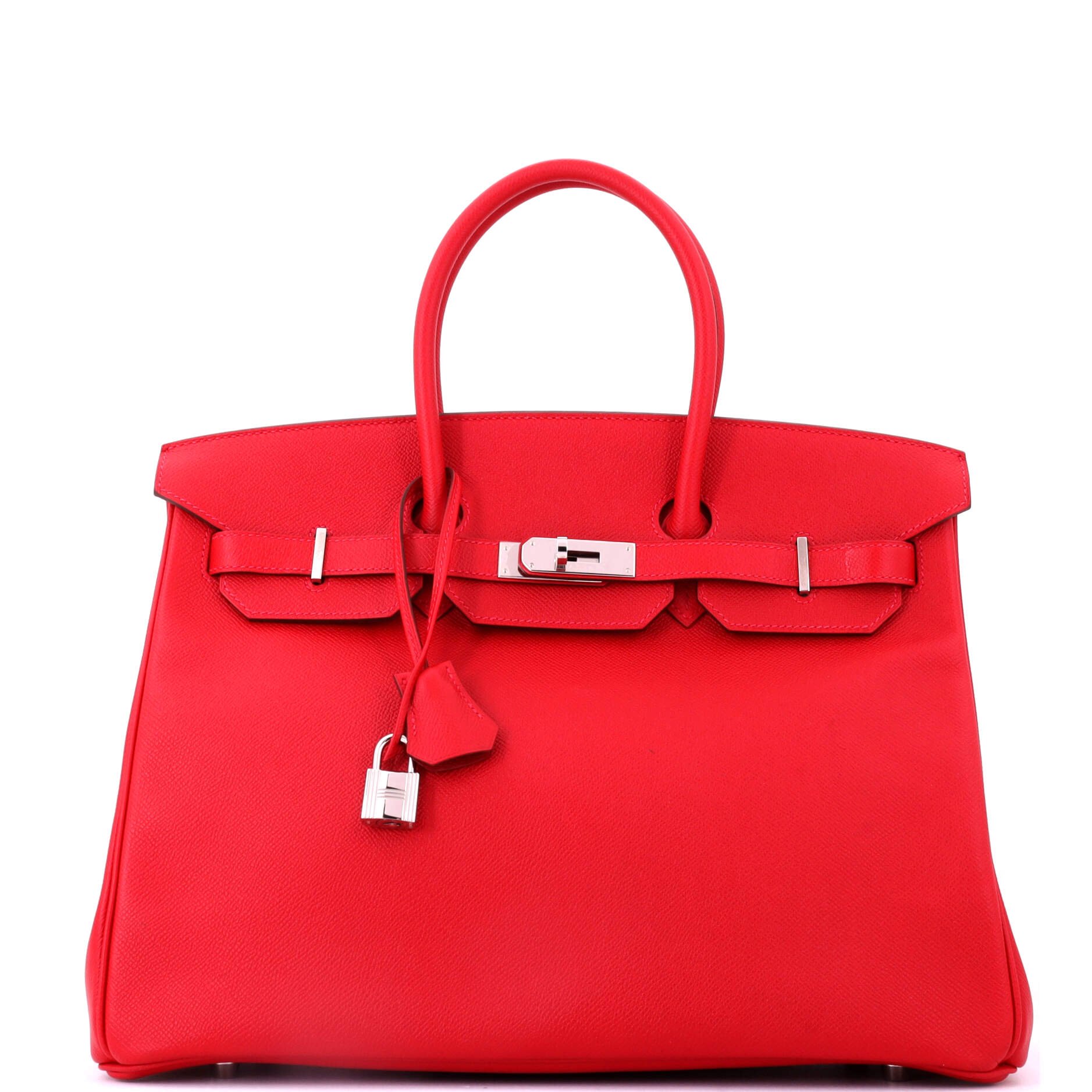 Birkin Handbag Rouge Casaque Epsom with Palladium Hardware 35