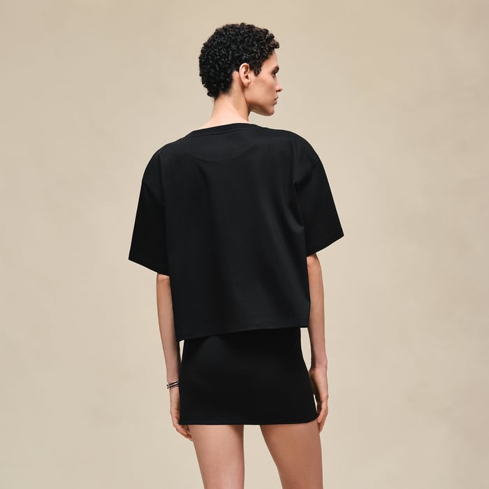 Noir Printed Boxy T-shirt
