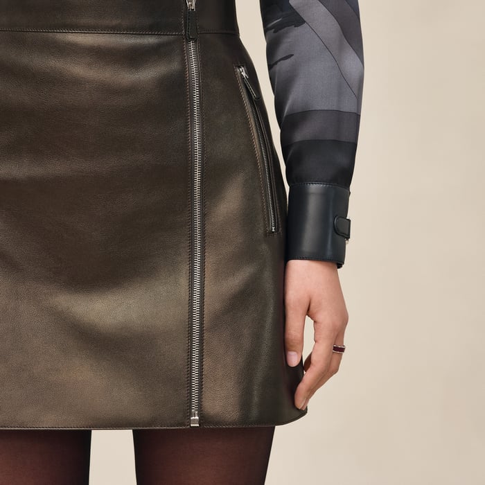 Noir Zipped Miniskirt