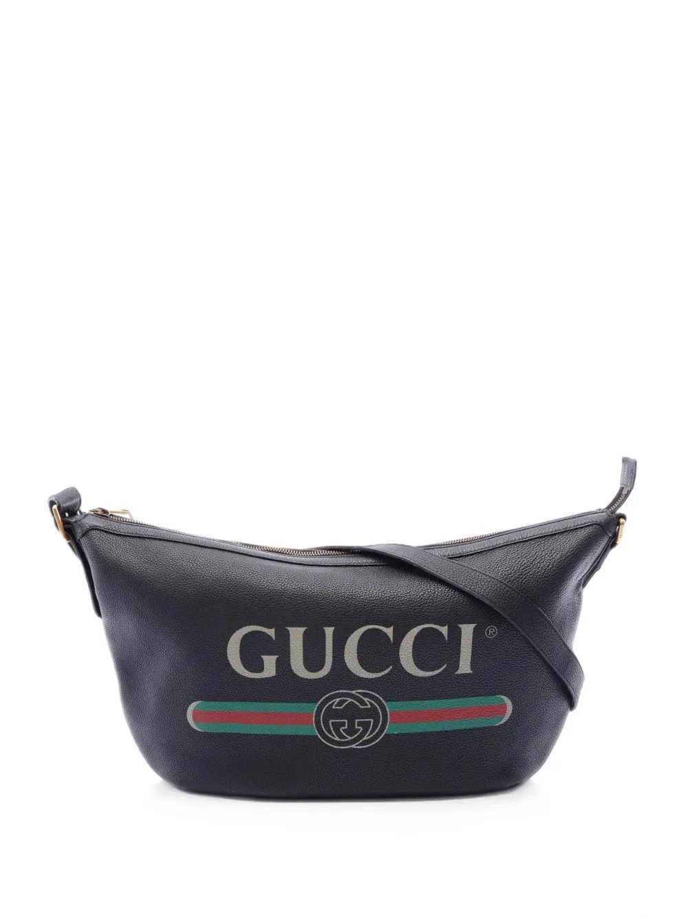 2010s logo half-moon shoulder bag