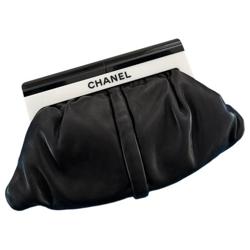 Leather clutch bag