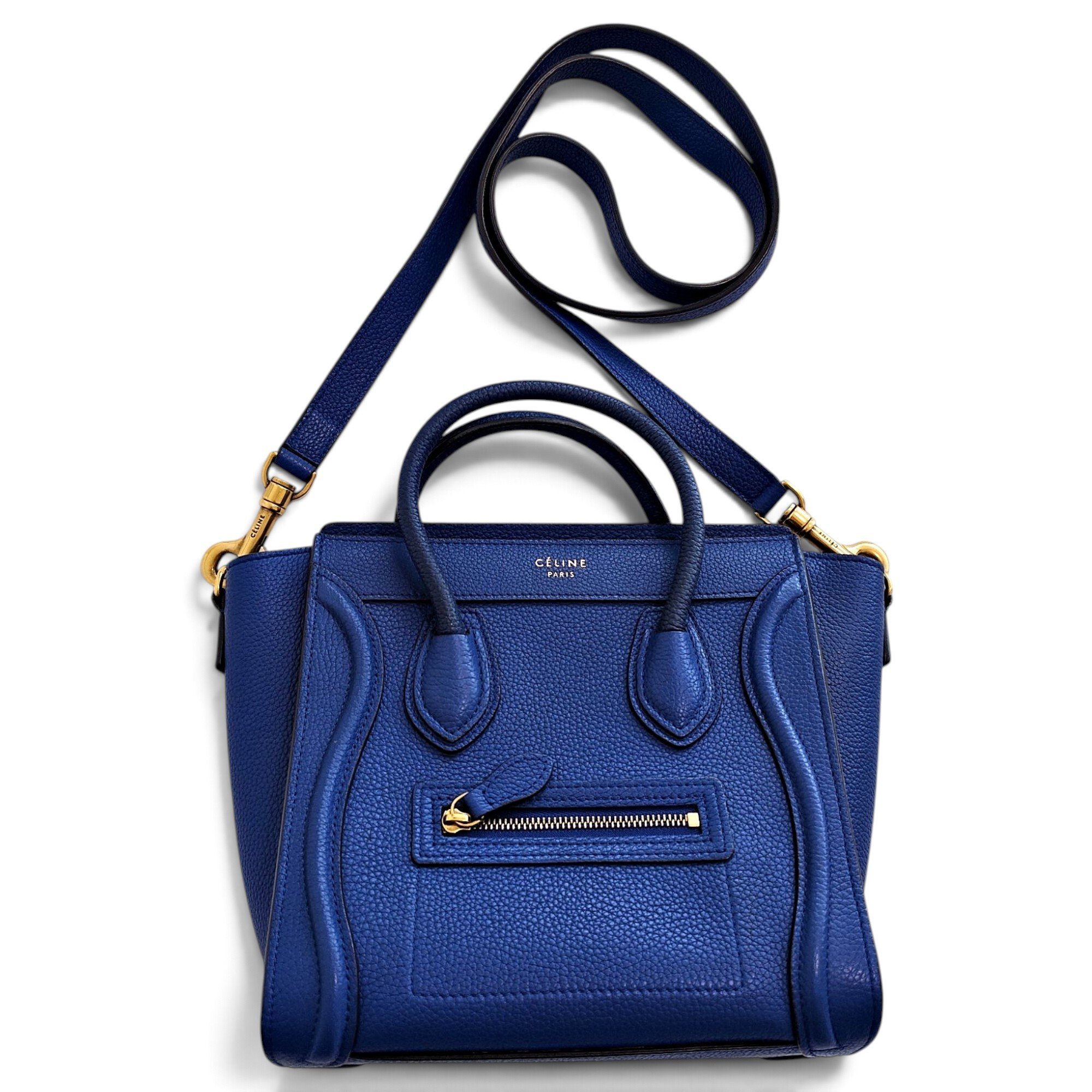 Celine Nano Luggage leather bag