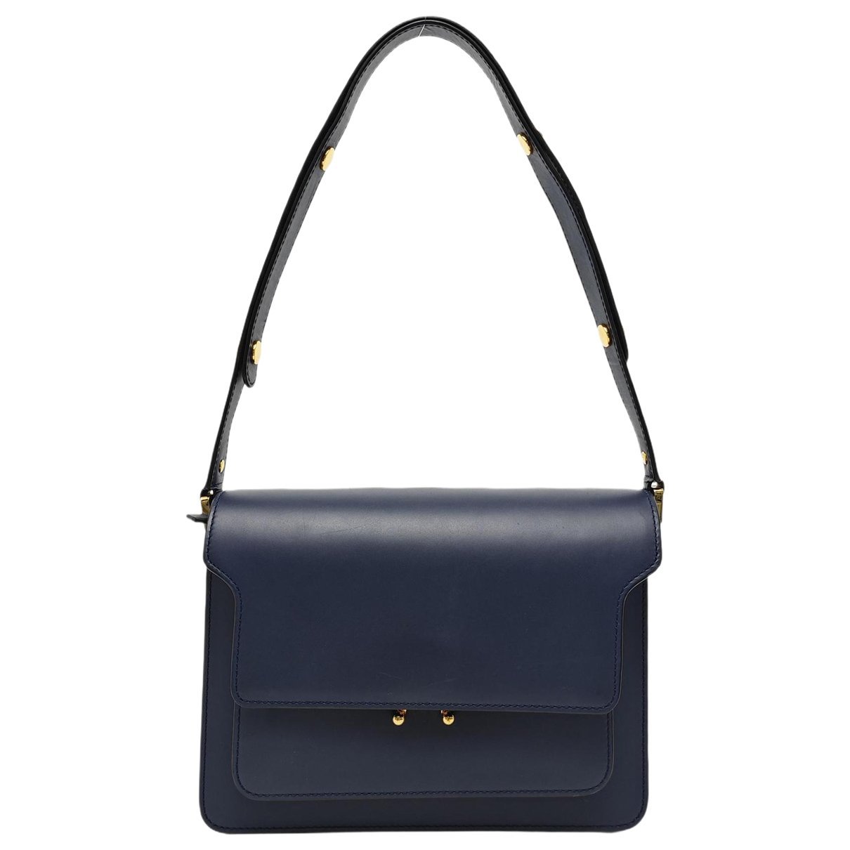 Trunk leather crossbody bag