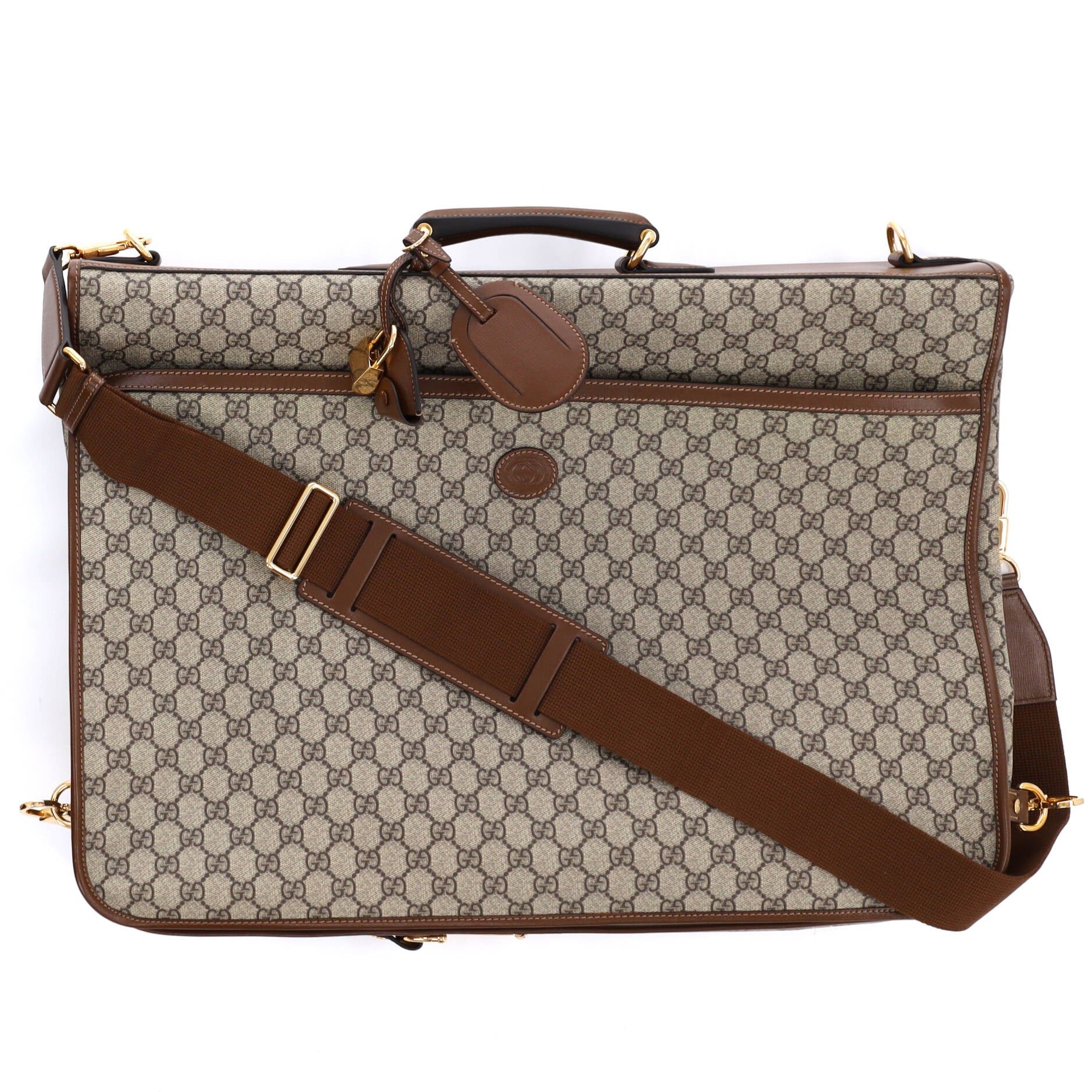 Retro Interlocking G Garment Bag GG Coated Canvas