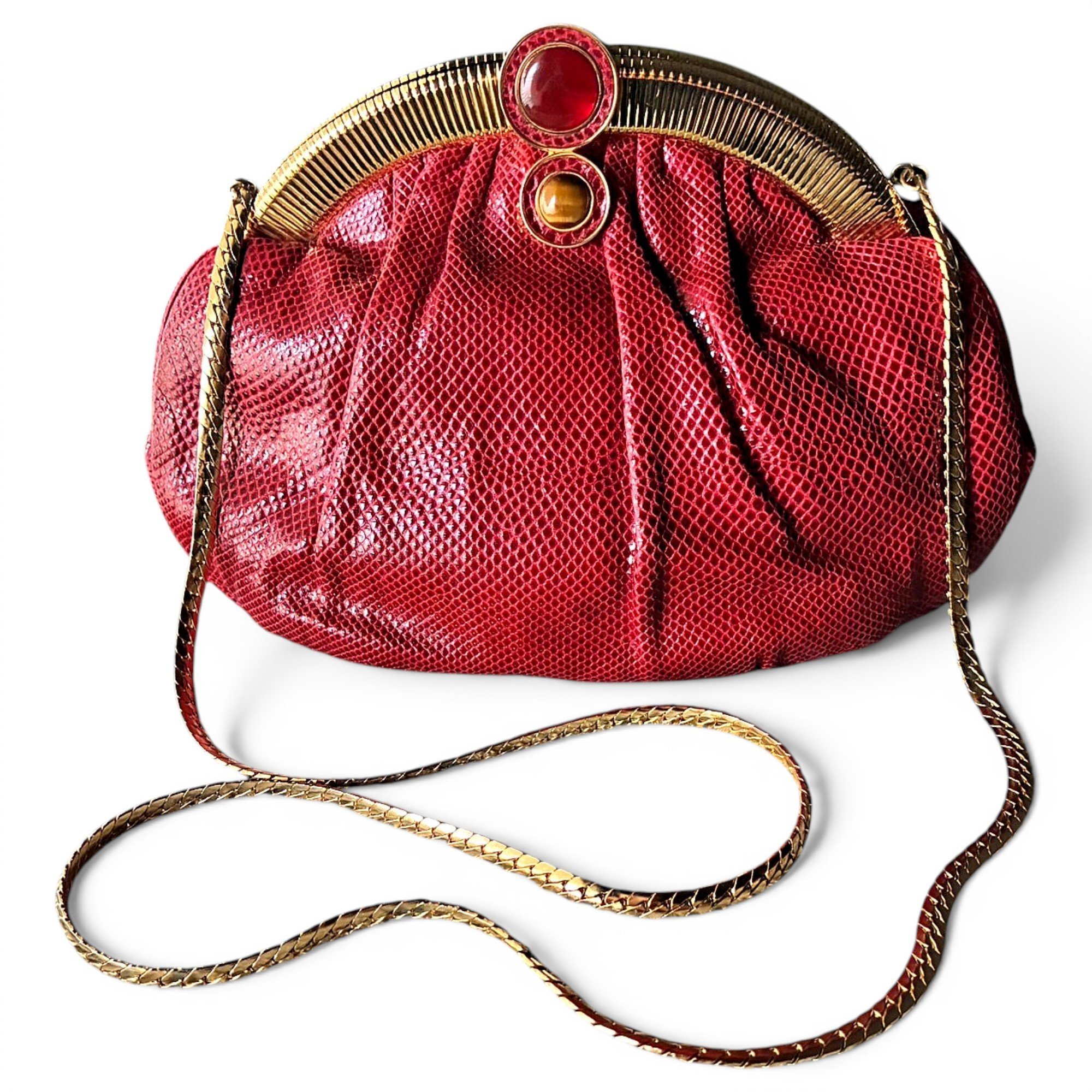 Lizard clutch bag