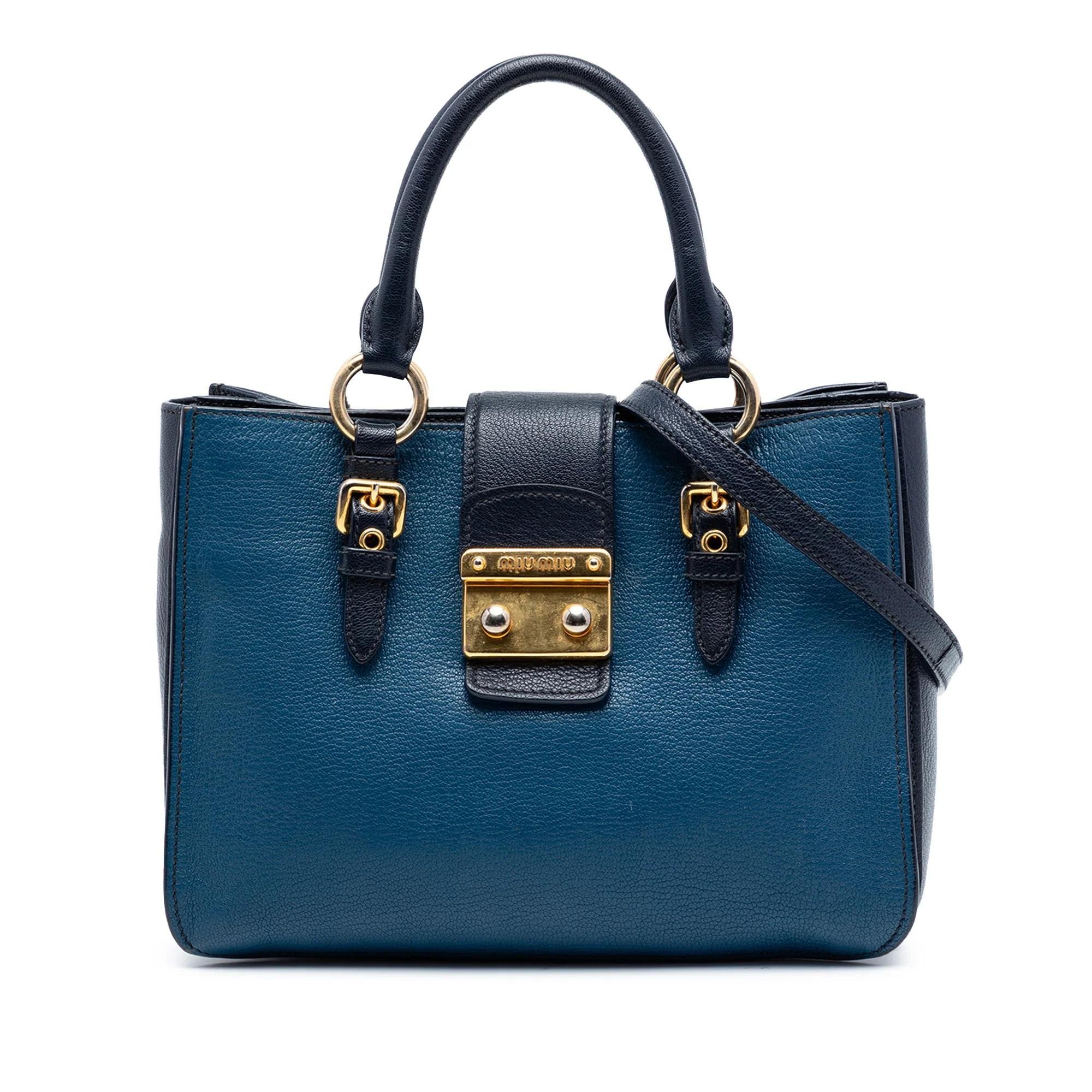 Madras leather handbag