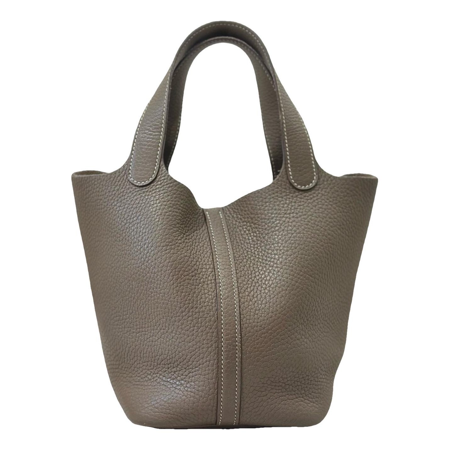 Picotin leather tote