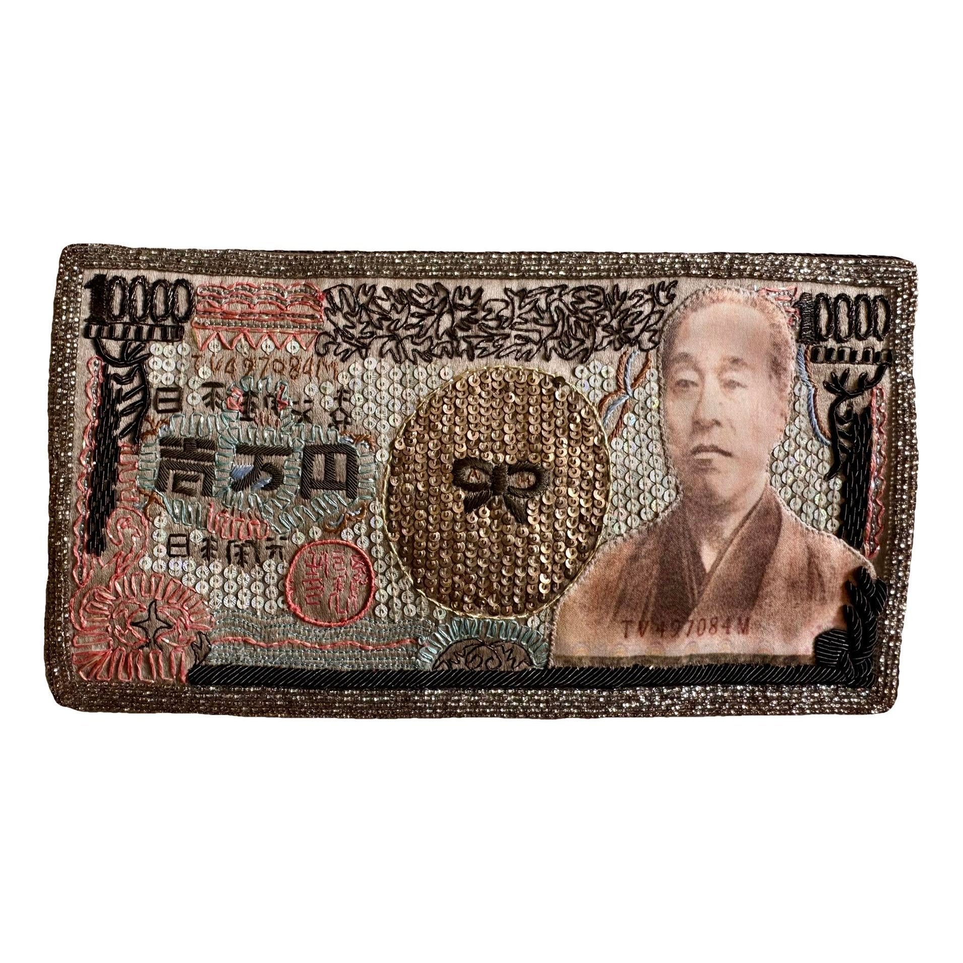Silk clutch bag