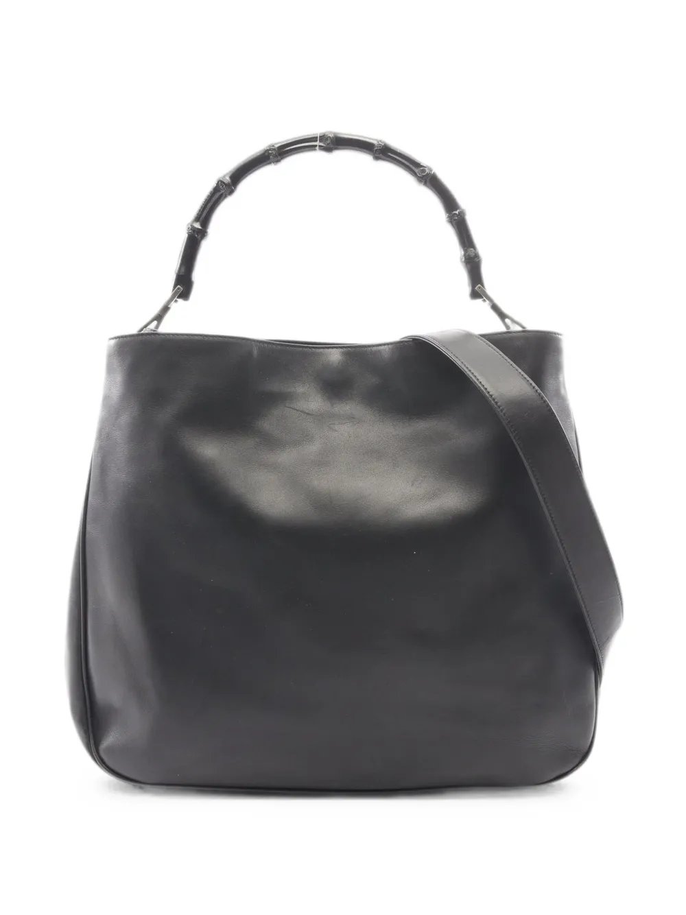 Bamboo top-handle handbag