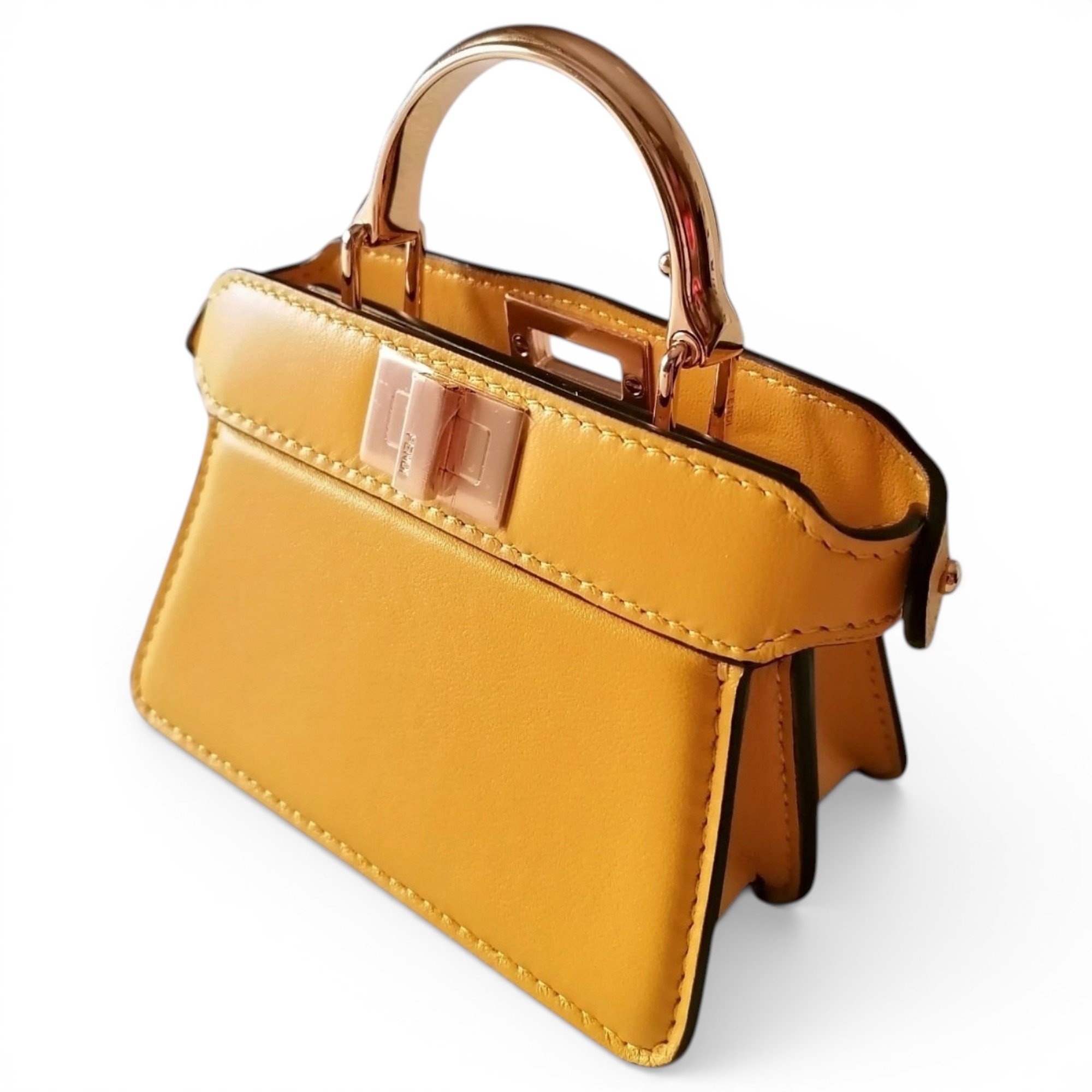 Peekaboo leather clutch bag