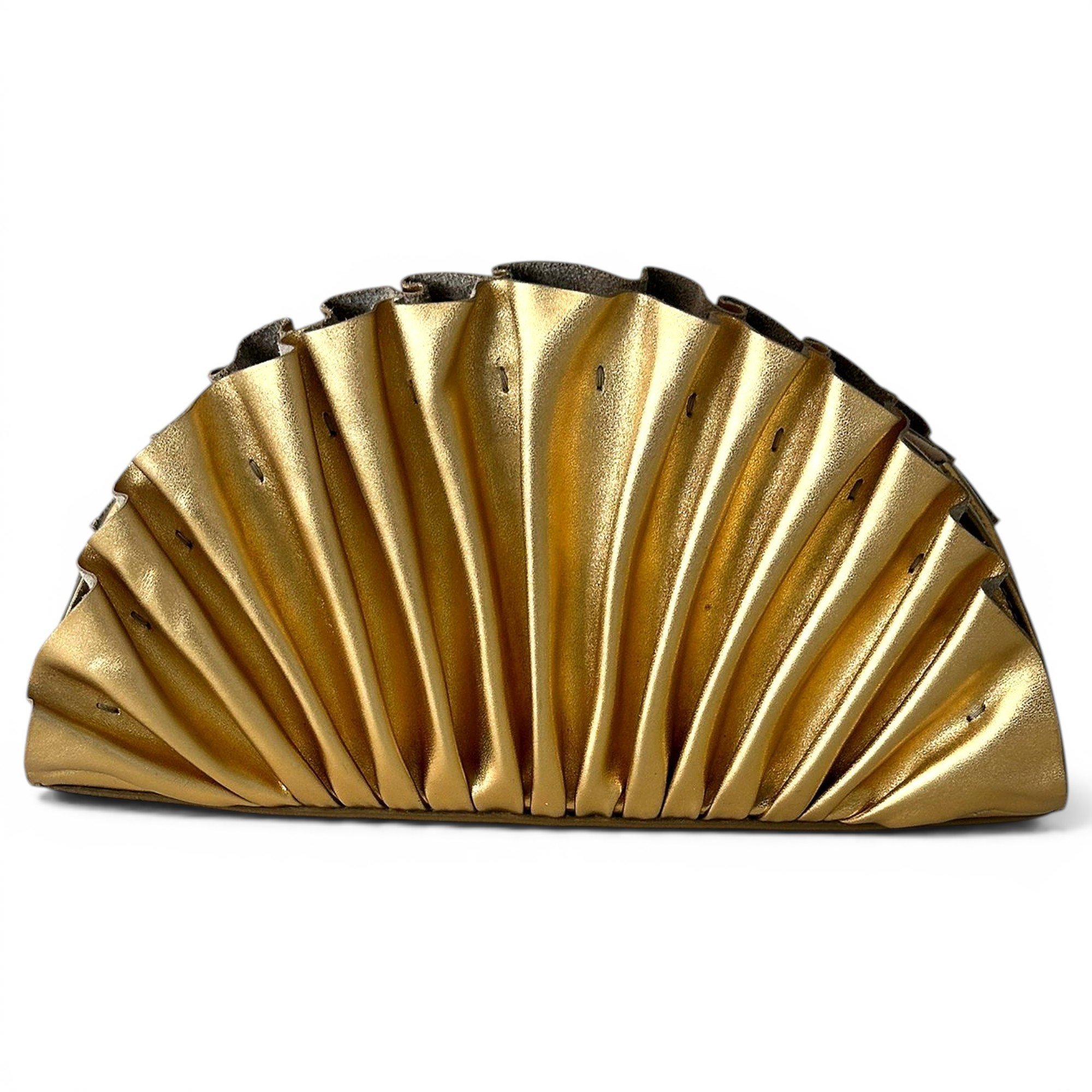 Leather clutch bag