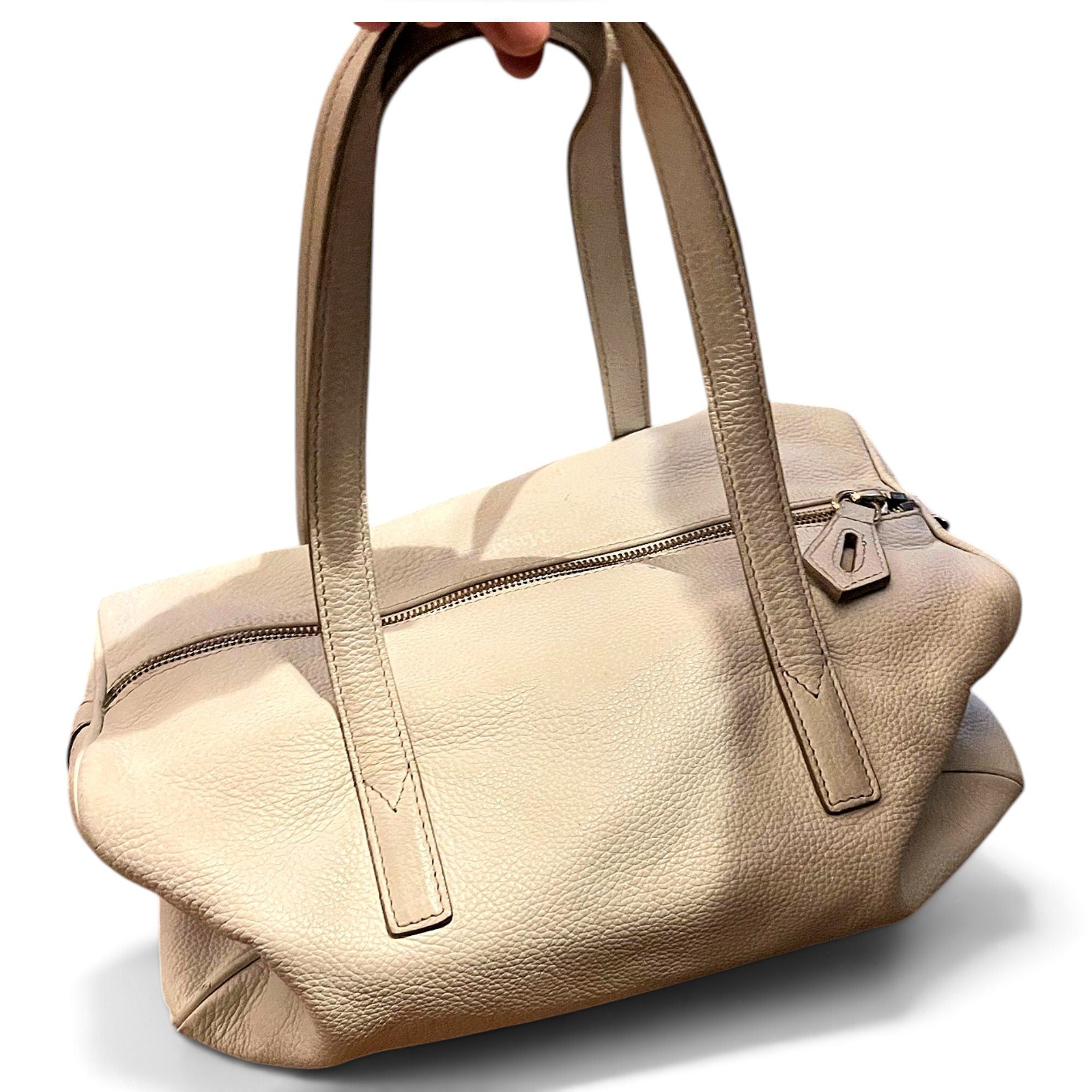 Leather bowling bag