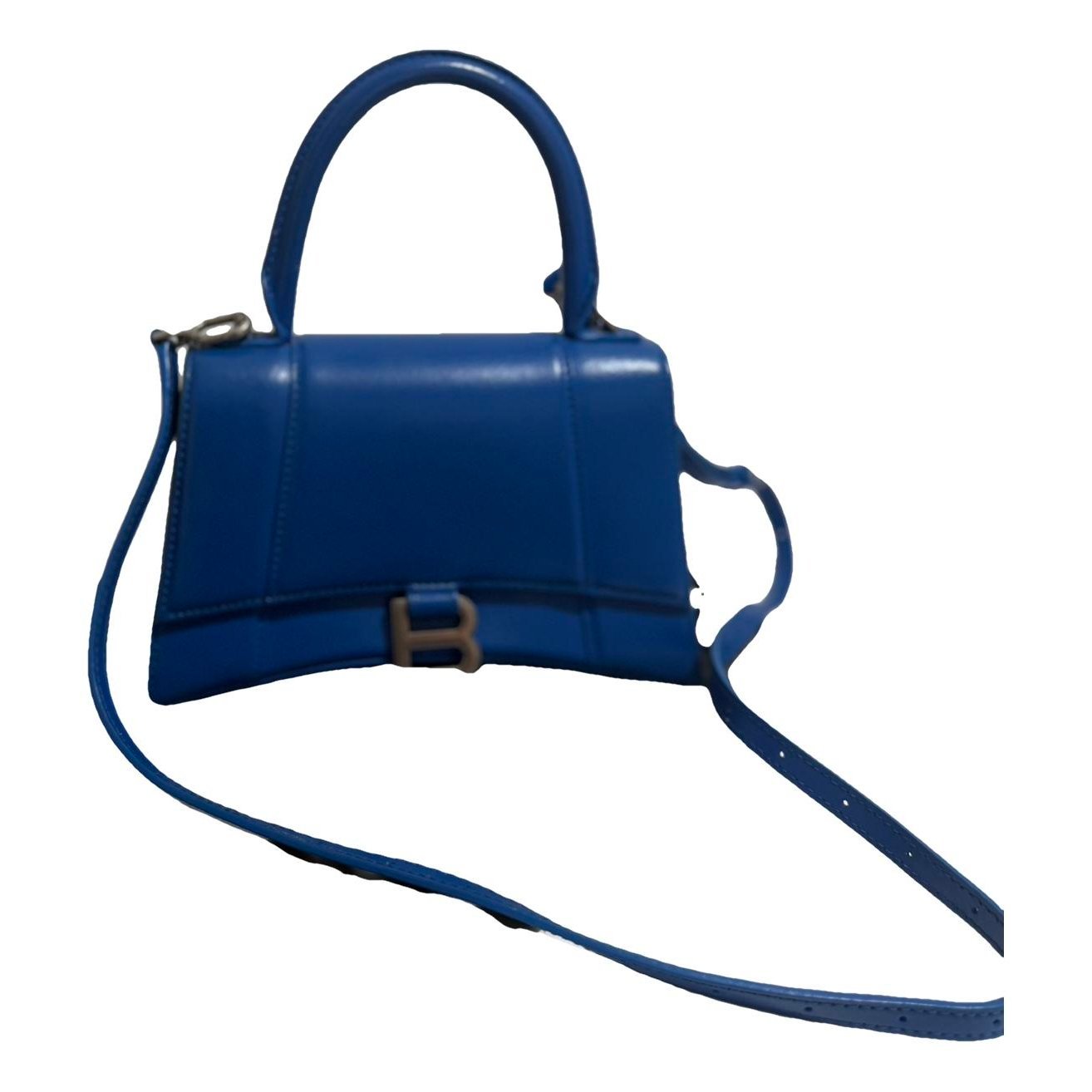 Hourglass leather handbag